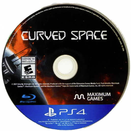 Curved Space – PlayStation 4 (PS4) video game disc, twin-stick shooter by Only By Midnight