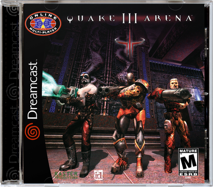 Quake III Arena Sega Dreamcast retro video game first person shooter cover art (2000)
