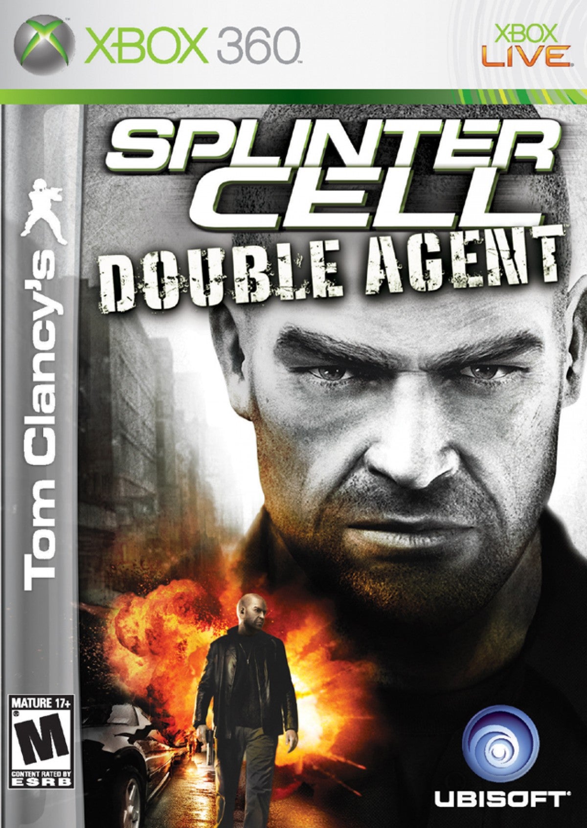 Splinter Cell Double Agent for Xbox 360 stealth action video game featuring dual loyalty gameplay tactical espionage missions advanced stealth mechanics and immersive Tom Clancy spy thriller experience cover art