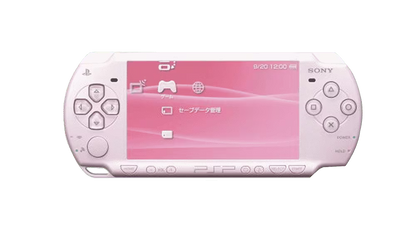 PlayStation Portable 2000 PSP 2000 Rose Pink JPN Import Region Free handheld gaming console featuring vibrant rose pink design portable gaming LCD display UMD game support memory stick storage Japanese import hardware region free compatibility and classic PlayStation Portable PSP gaming collectible appeal