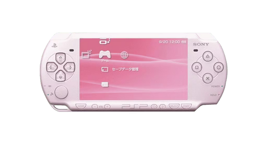 PlayStation Portable 2000 PSP 2000 Rose Pink JPN Import Region Free handheld gaming console featuring vibrant rose pink design portable gaming LCD display UMD game support memory stick storage Japanese import hardware region free compatibility and classic PlayStation Portable PSP gaming collectible appeal