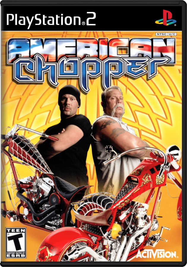American Chopper PS2 motorcycle racing video game cover art.