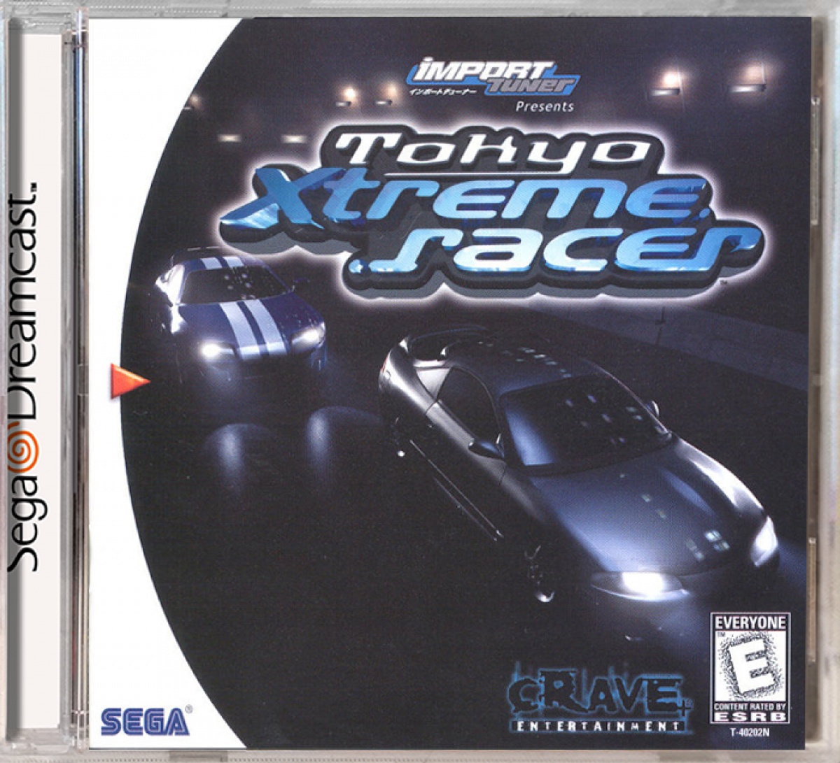 Tokyo Xtreme Racer game for the Sega Dreamcast featuring highway street racing gameplay set in Tokyo with one on one rival battles car tuning progression and nighttime racing against named opponents across expressway routes cover art