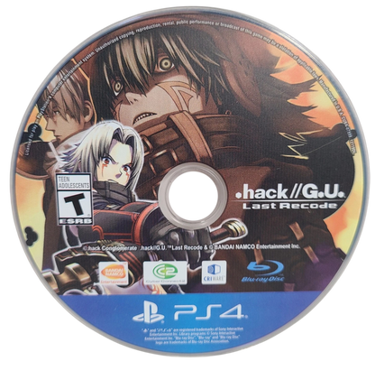 .hack//G.U. Last Recode disc for PlayStation 4 (PS4) action RPG remaster collection