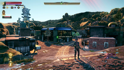 The Outer Worlds Nintendo Switch game featuring sci-fi RPG exploration, player choice, and space adventure gameplay sreenshot