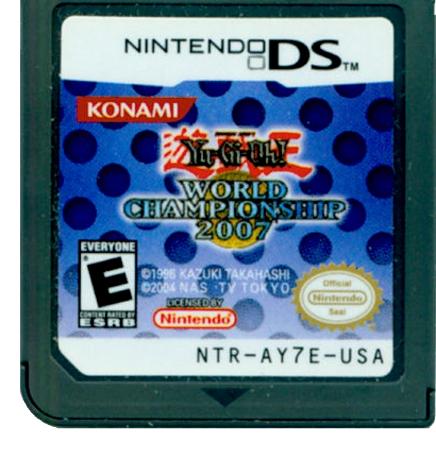 Yu-Gi-Oh! World Championship 2007 Nintendo DS video game, trading card strategy, turn-based dueling, handheld console title cartridge