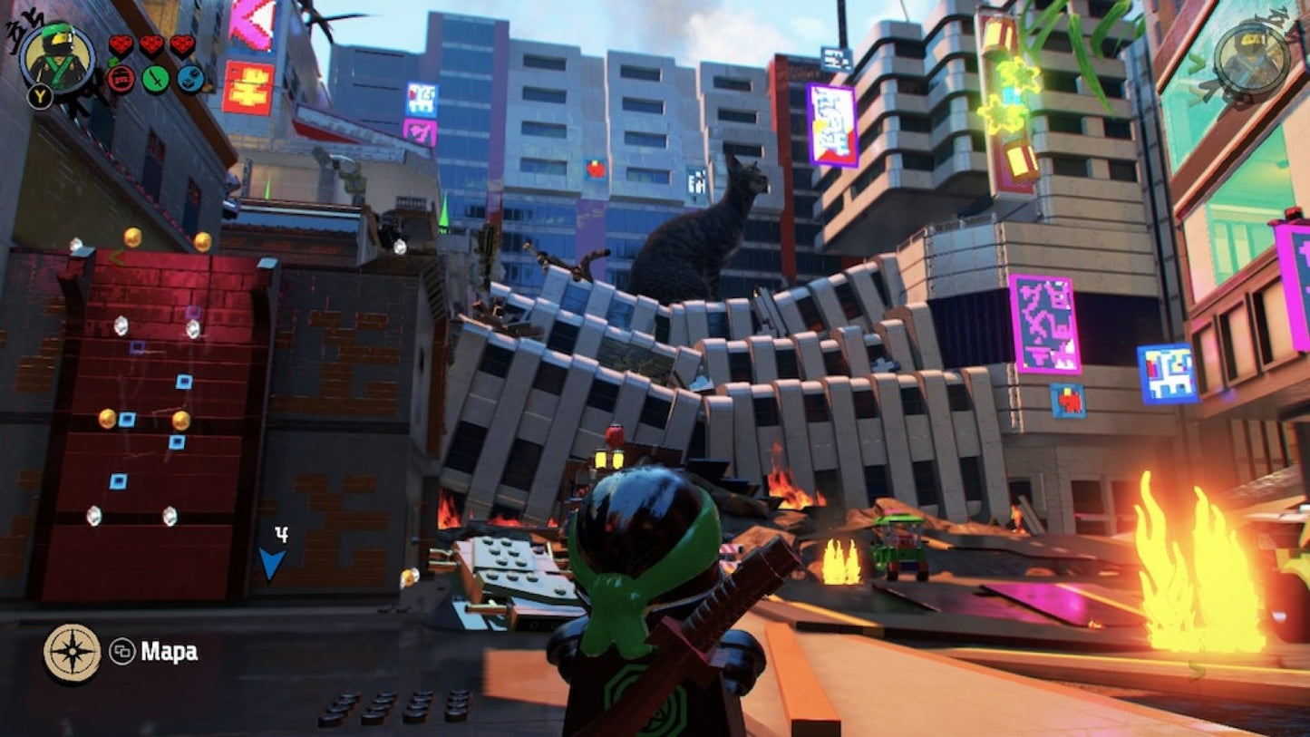 LEGO NINJAGO Video Game Xbox One for retro video game enthusiasts featuring action adventure gameplay martial arts combat cooperative multiplayer missions LEGO building mechanics ninja themed exploration humorous storytelling and collectible gaming appeal ganmeplay