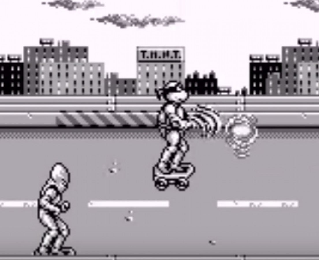Teenage Mutant Ninja Turtles II Back from the Sewers Nintendo Game Boy GB for retro video game enthusiasts featuring side scrolling action platforming gameplay iconic TMNT heroes beat em up combat challenging enemy encounters classic handheld adventure and collectible gaming appeal gameplay