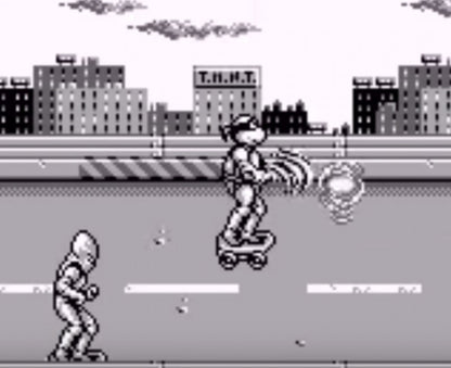 Teenage Mutant Ninja Turtles II Back from the Sewers Nintendo Game Boy GB for retro video game enthusiasts featuring side scrolling action platforming gameplay iconic TMNT heroes beat em up combat challenging enemy encounters classic handheld adventure and collectible gaming appeal gameplay