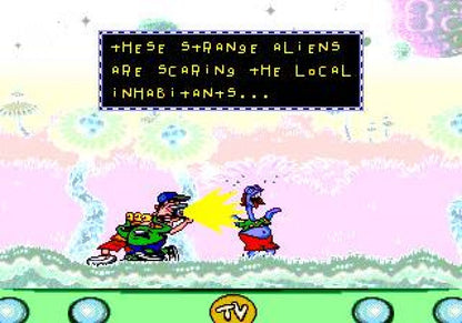 ToeJam and Earl in Panic on Funkotron Sega Genesis retro video game platformer gameplay (1993)