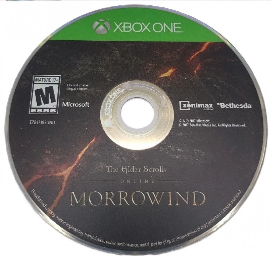 Elder Scrolls Online: Morrowind disc for Xbox One (XONE) video game