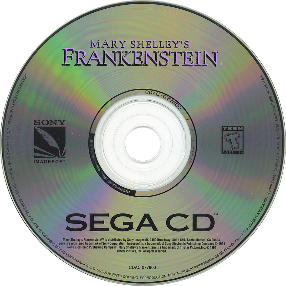Mary Shelley’s Frankenstein and Bram Stoker’s Dracula Sega CD dual movie tie in collection interactive cinematic FMV adventure games gothic horror storytelling puzzle solving platforming action based on classic literature and film adaptations retro gaming Sega CD software video game title frankenstein disc