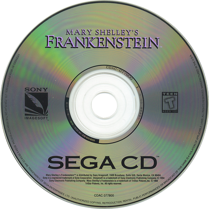 Mary Shelley’s Frankenstein and Bram Stoker’s Dracula Sega CD dual movie tie in collection interactive cinematic FMV adventure games gothic horror storytelling puzzle solving platforming action based on classic literature and film adaptations retro gaming Sega CD software video game title frankenstein disc