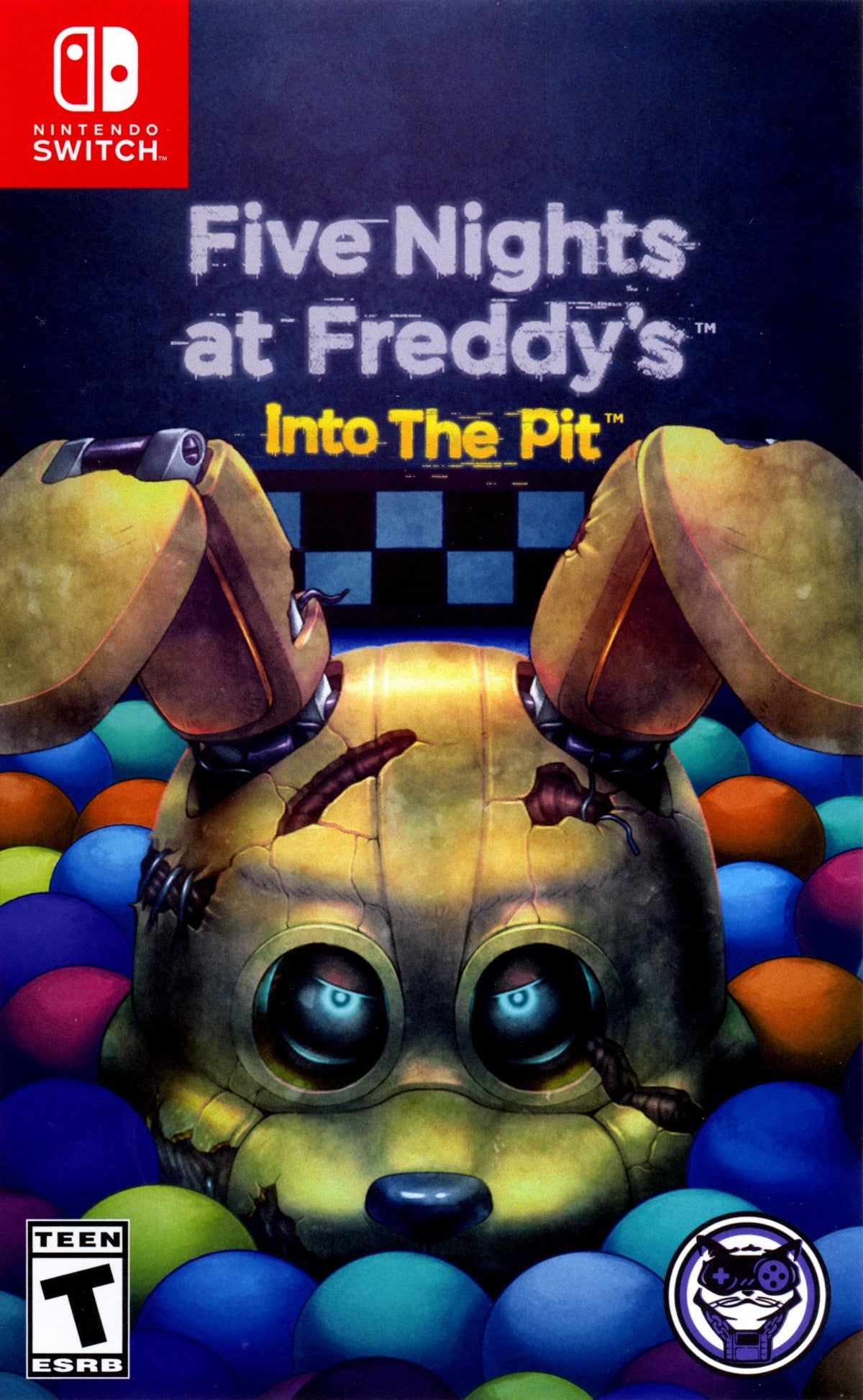 Five Nights At Freddy’s Into The Pit Nintendo Switch survival horror adventure game based on the Fazbear Frights book time travel mechanics pixel art style cover art
