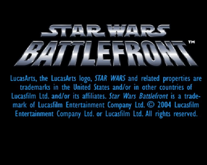 Star Wars Battlefront PS2 PlayStation 2 first person shooter third person shooter multiplayer galactic warfare action game retro video game title screen Greatest Hits edition