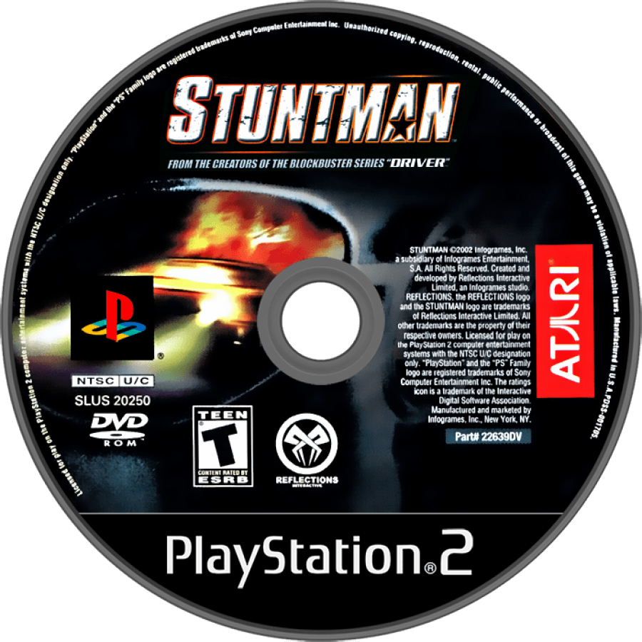 Stuntman disc art for PlayStation 2 (PS2) video game