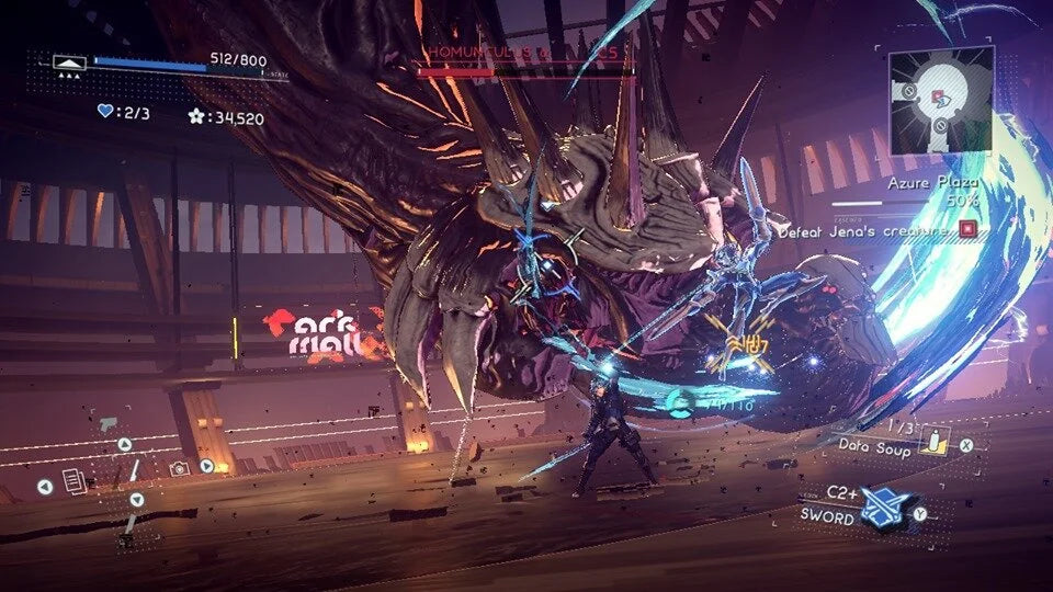 Astral Chain Nintendo Switch game featuring dual-character action combat and futuristic police adventure gameplay screenshot