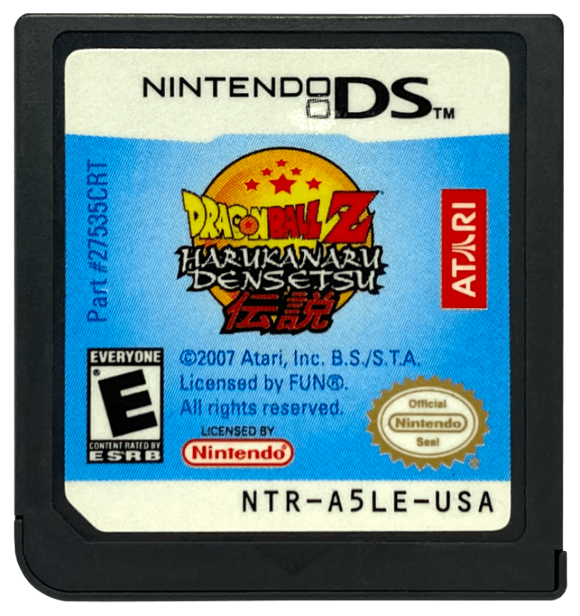 Dragon Ball Z Harukanaru Densetsu Nintendo DS video game featuring strategic card based battle gameplay iconic DBZ characters story mode missions and Bandai Namco anime fighting adventure title cartridge