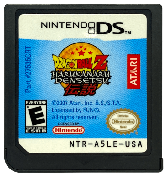 Dragon Ball Z Harukanaru Densetsu Nintendo DS video game featuring strategic card based battle gameplay iconic DBZ characters story mode missions and Bandai Namco anime fighting adventure title cartridge