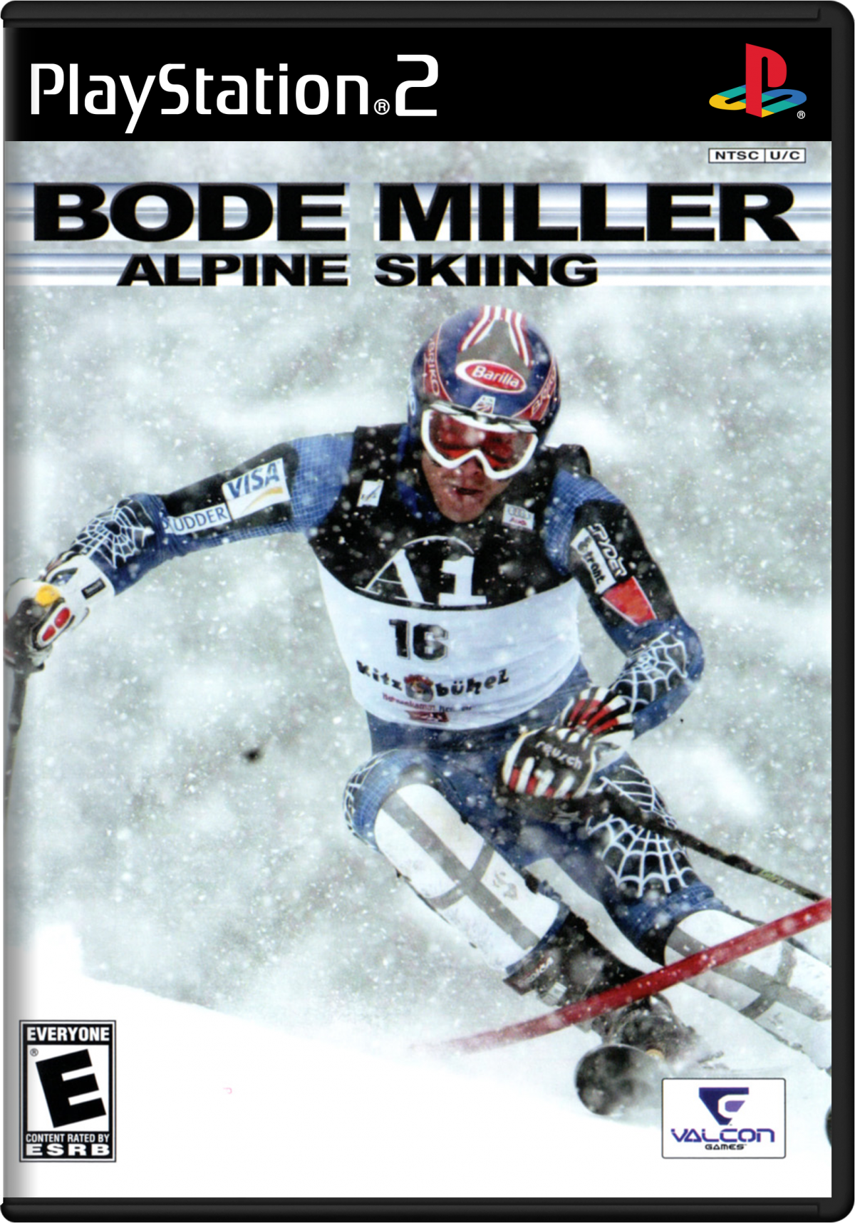 Bode Miller Alpine Skiing for PlayStation 2 with downhill racing and winter sports theme cover art