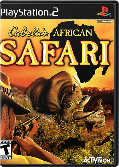 Cabela’s African Safari for PlayStation 2 with hunting simulation and wildlife adventure theme cover arts