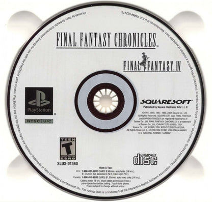 Final Fantasy Chronicles retro fantasy role-playing RPG game for PlayStation 1 (PS1) disc