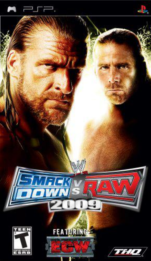WWE Smackdown vs. Raw 2009 cover art for PlayStation Portable (PSP) video game