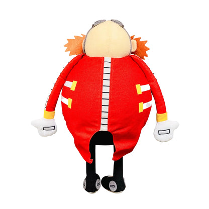 Dr Robotnik Dr Eggman 14 Inch Plush inspired design featuring collectible Sonic the Hedgehog villain character plush aesthetic iconic mustache design red coat styling soft stuffed craftsmanship classic Sega antagonist collectible and display presentation back 
