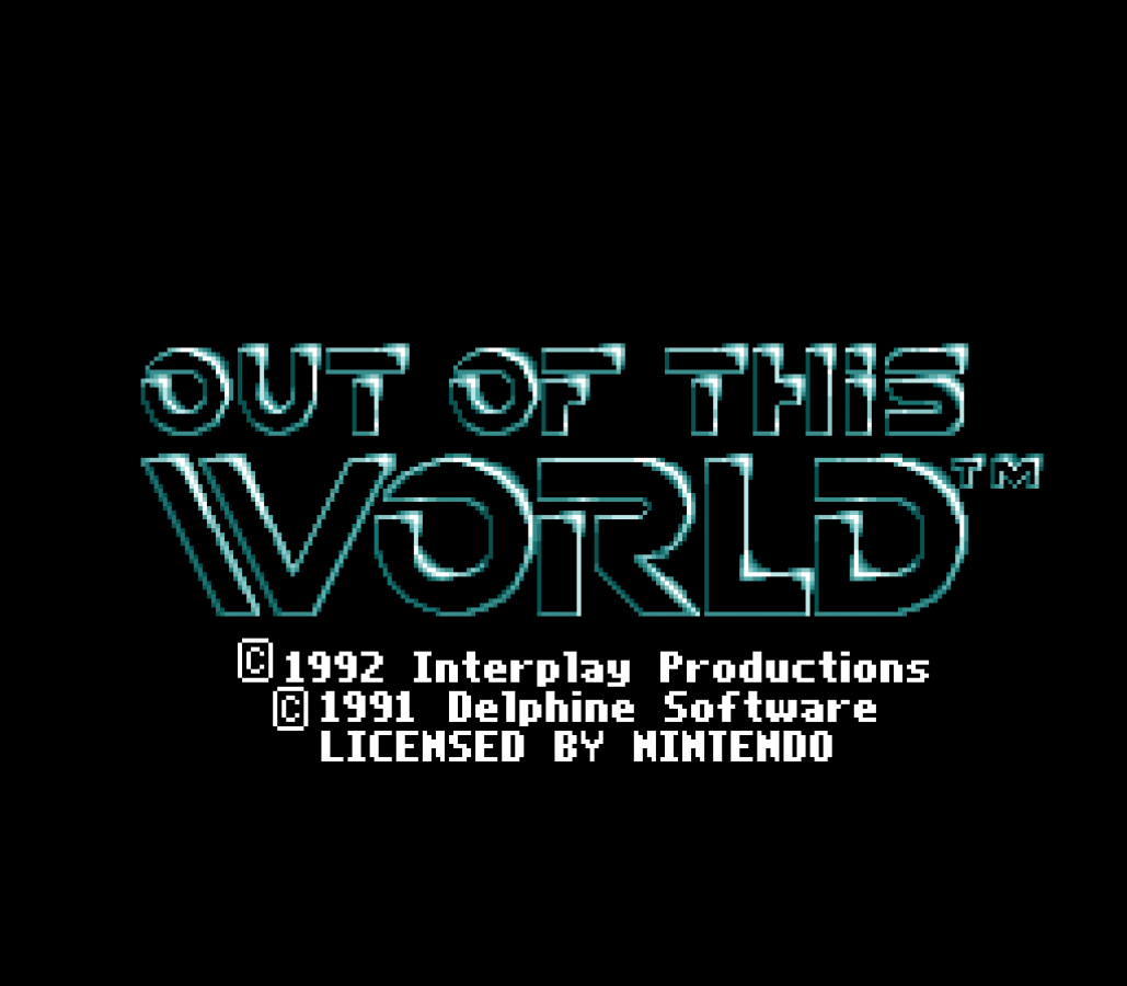 Out of This World Super Nintendo Entertainment System SNES video game featuring cinematic action adventure gameplay alien world exploration platforming challenges puzzle solving sci fi environments mysterious enemies and immersive storytelling classic 16 bit Nintendo gameplay retro video game collection collectible gaming appeal gameplay