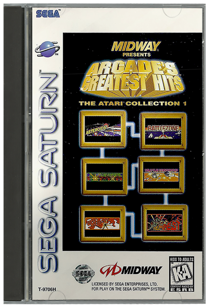 Arcade's Greatest Hits Atari Collection cover art for Sega Saturn (SS) video game
