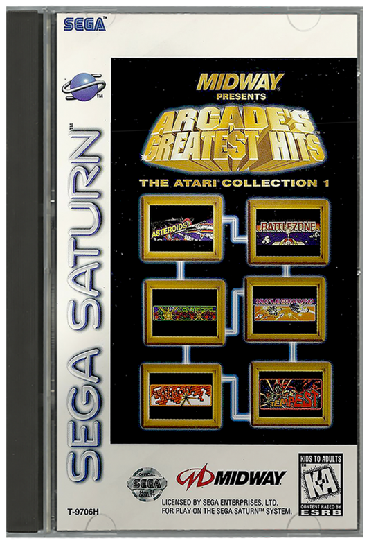 Arcade's Greatest Hits Atari Collection cover art for Sega Saturn (SS) video game