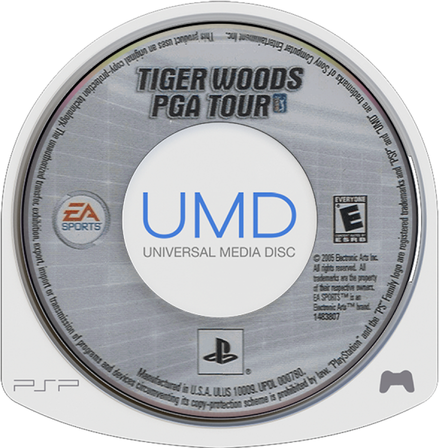 Tiger Woods PGA Tour UMD disc for PSP with EA Sports logo