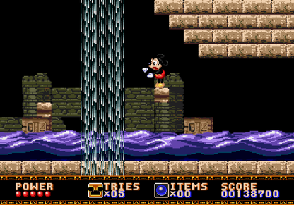 Disney Castle of Illusion Starring Mickey Mouse Sega Genesis retro video game platformer gameplay (1990)