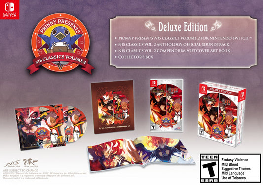 Prinny Presents NIS Classics Volume 2 [Deluxe Edition] cover art for Nintendo Switch (NS) video game
