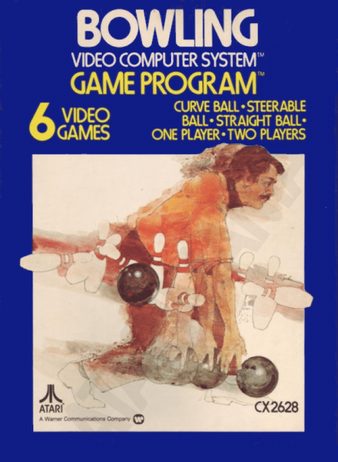 Bowling: Text Label - Blue cover art for Atari 2600 (2600) video game
