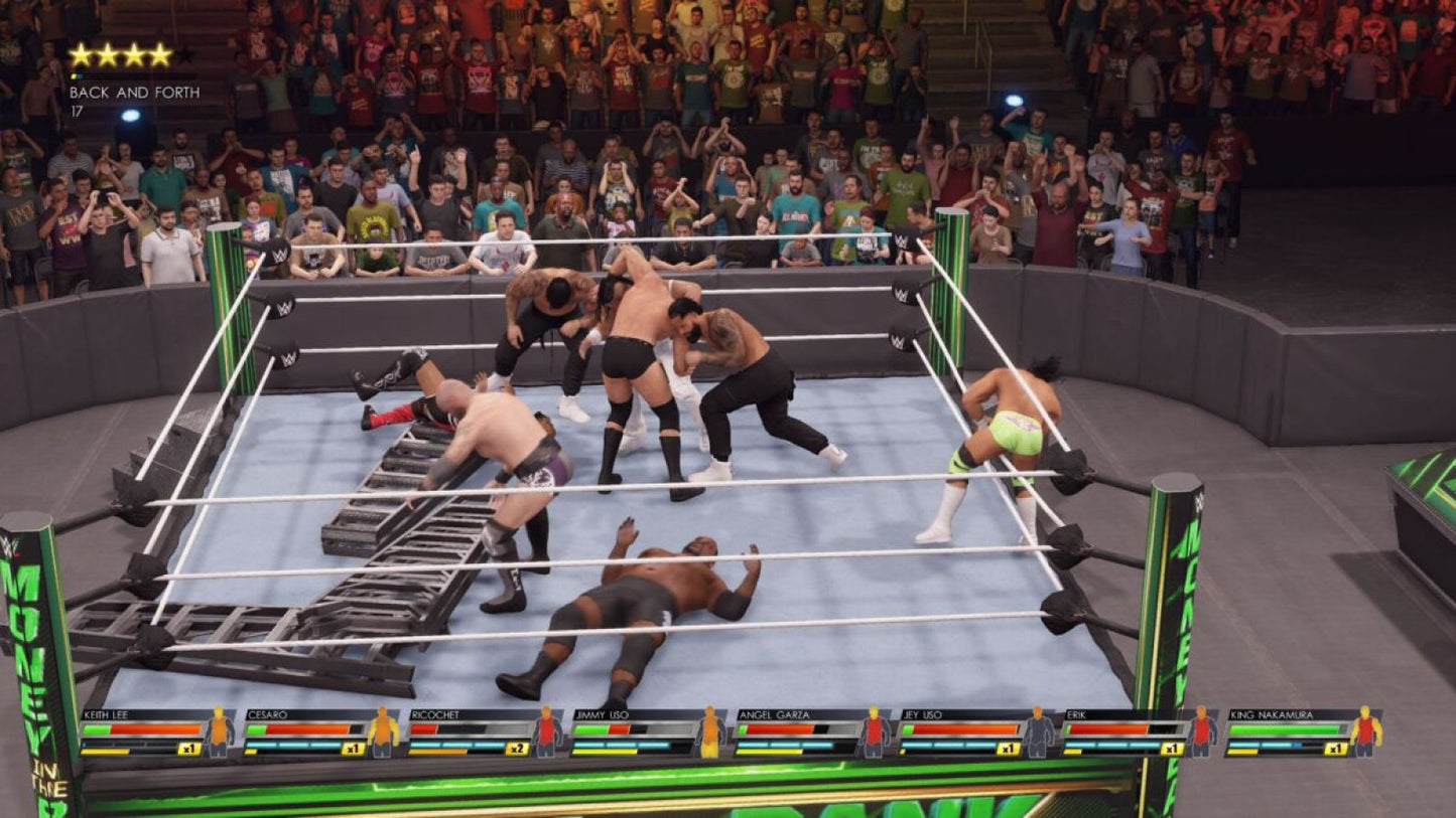 WWE 2K22 Xbox One video game, professional wrestling, sports entertainment, fighting gameplay, multiplayer modes gameplay screenshot