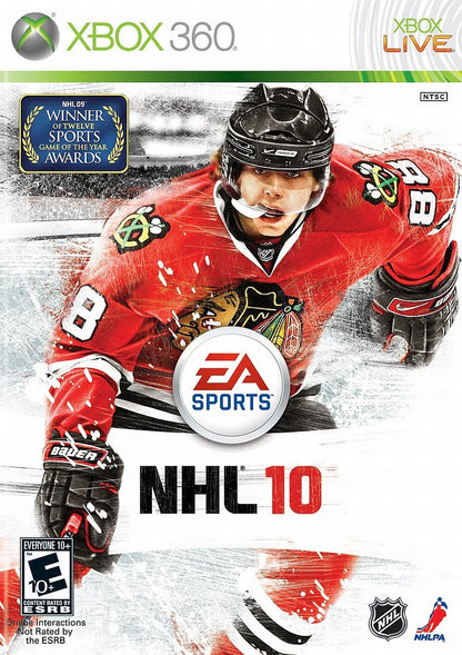 NHL 10 cover art for Xbox 360 (X360) sports ice hockey video game