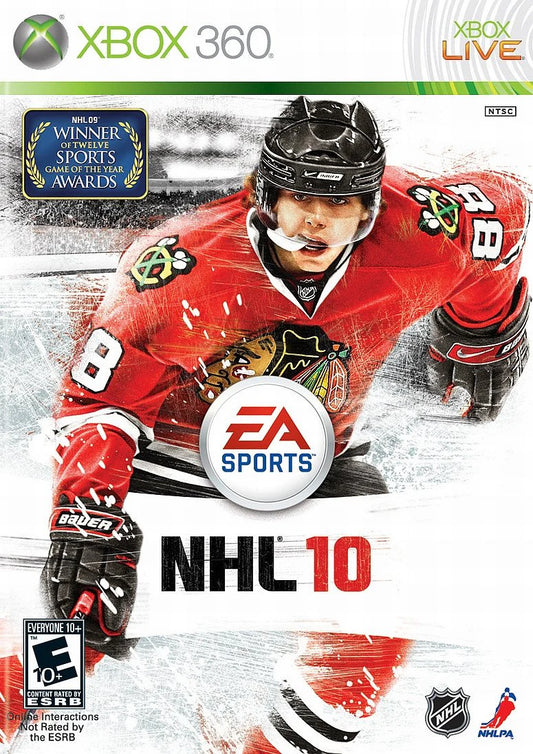 NHL 10 cover art for Xbox 360 (X360) video game