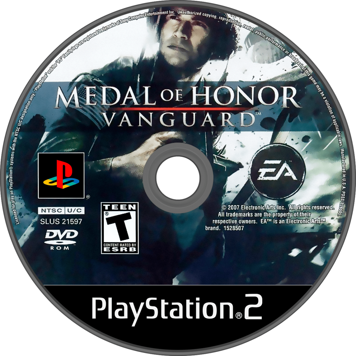 Medal of Honor Vanguard PS2 Sony PlayStation 2 first person shooter WWII military combat airborne paratrooper missions historical war campaign EA shooter gameplay squad based action retro gaming PlayStation 2 software video game title disc
