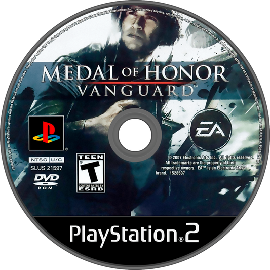 Medal of Honor Vanguard PS2 Sony PlayStation 2 first person shooter WWII military combat airborne paratrooper missions historical war campaign EA shooter gameplay squad based action retro gaming PlayStation 2 software video game title disc