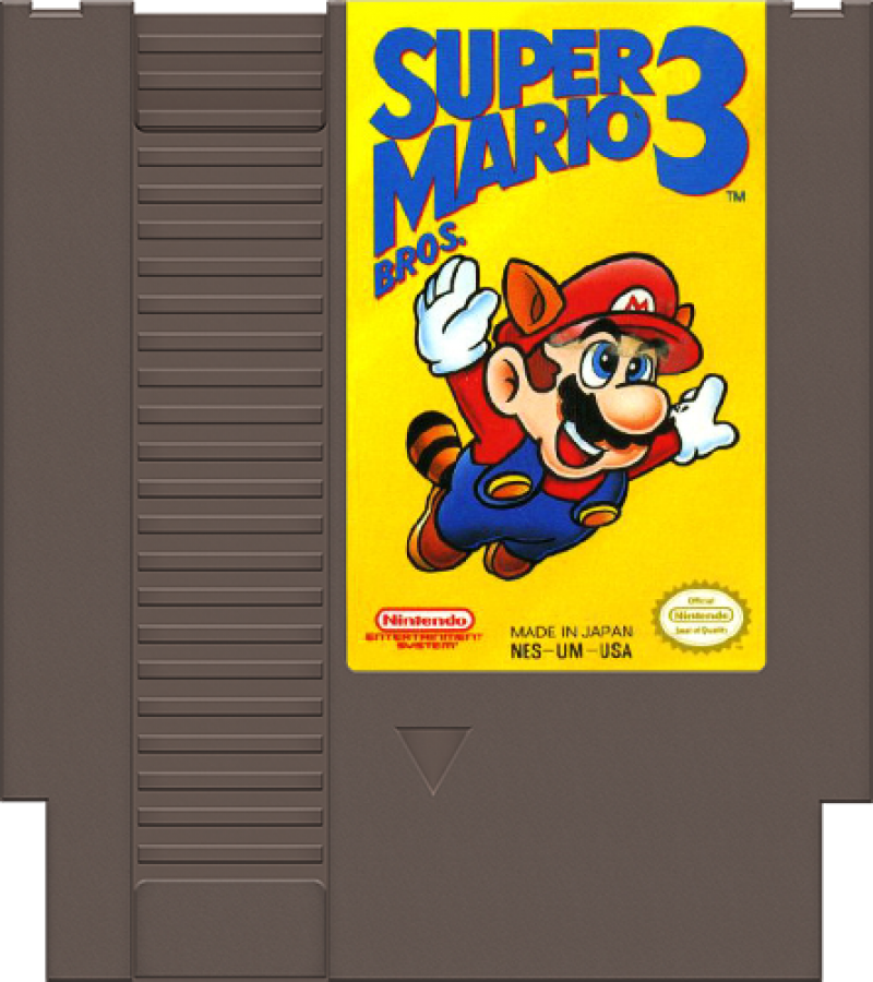 Super Mario Bros. 3 cartridge for Nintendo Entertainment System (NES) retro video game