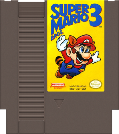 Super Mario Bros. 3 cartridge for Nintendo Entertainment System (NES) retro video game
