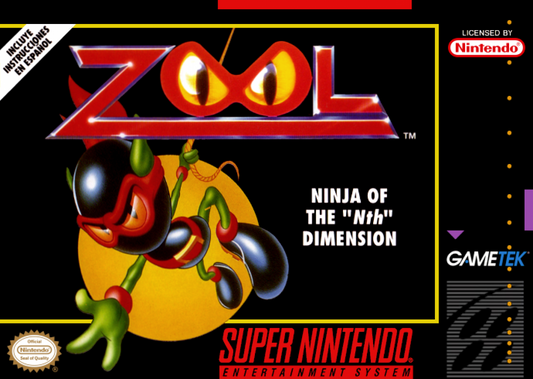 Zool Ninja of the Nth Dimension cover art for Super Nintendo Entertainment System (SNES) video game