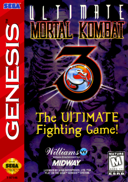 Ultimate Mortal Kombat 3 cover art for Sega Genesis (GEN) video game