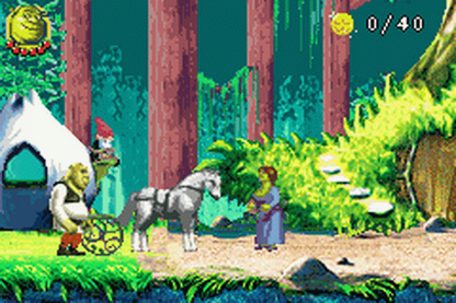 Madagascar and Shrek 2 gameplay for Game Boy Advance (GBA) video game
