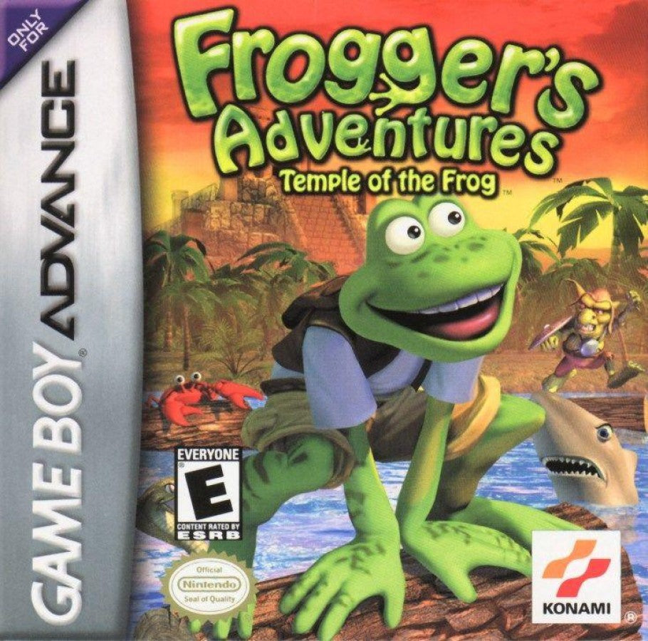 Frogger's Adventures: Temple Of The Frog cover art for Game Boy Advance (GBA) video game