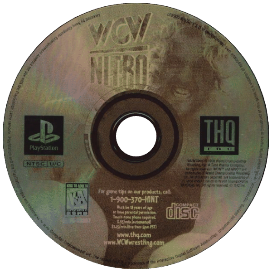 WCW Nitro disc art for PlayStation 1 (PS1) video game