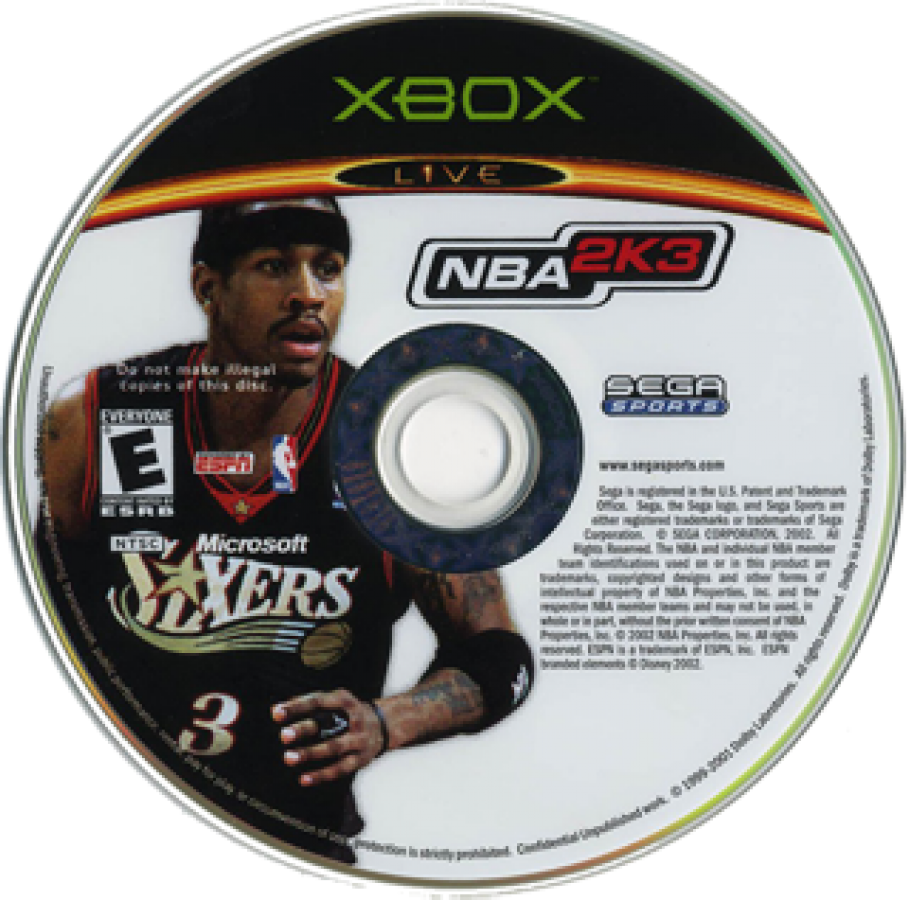 NBA 2K3 disc for Xbox (XBOX) video game