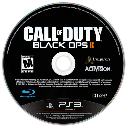 Call of Duty Black Ops I and II Combo Pack PS3 inspired design featuring military first person shooter aesthetic covert operations intense firefights cinematic campaigns multiplayer combat futuristic and Cold War warfare action packed gaming presentation disc 1