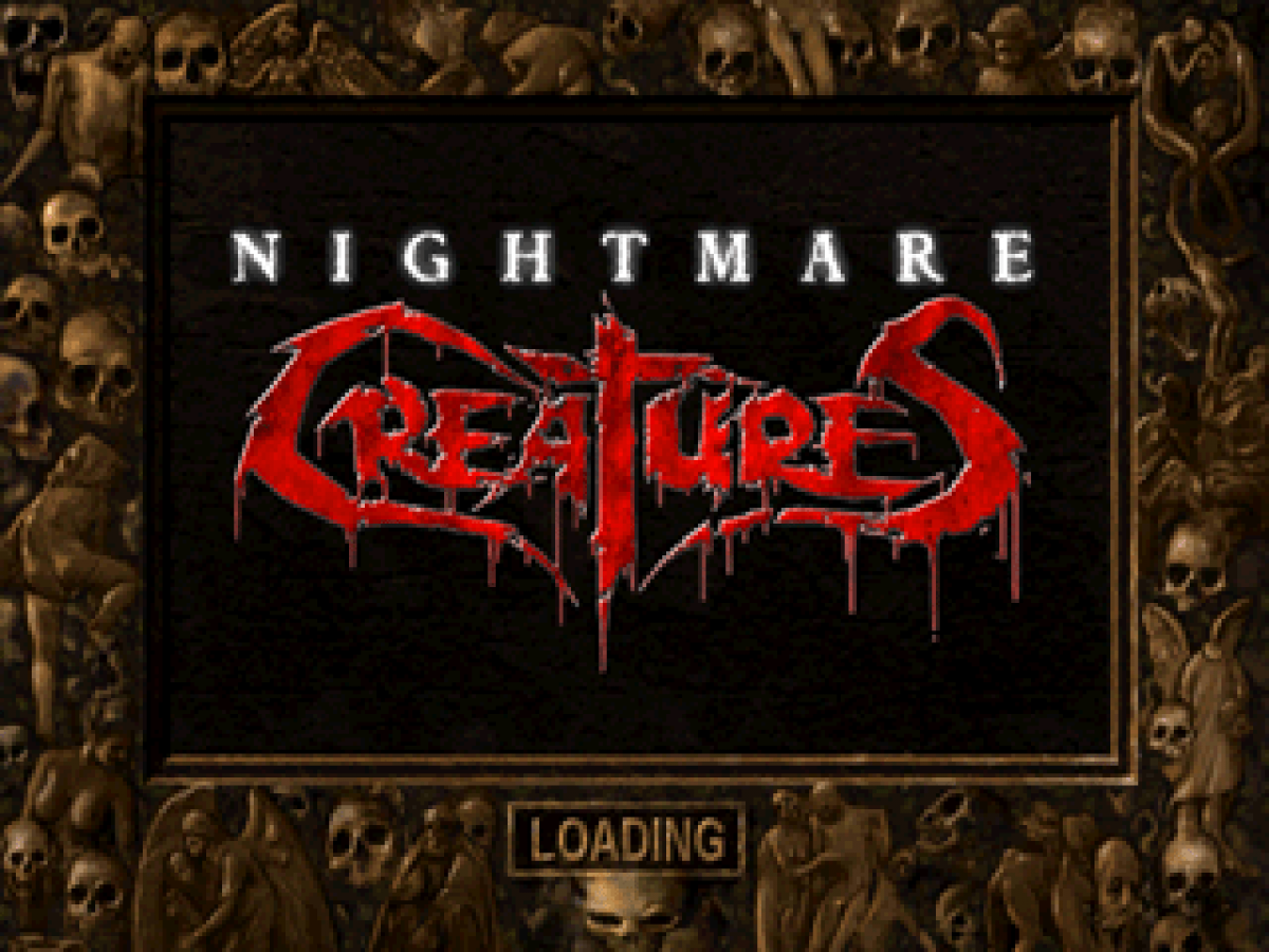 Nightmare Creatures title card for PlayStation 1 (PS1) retro video game